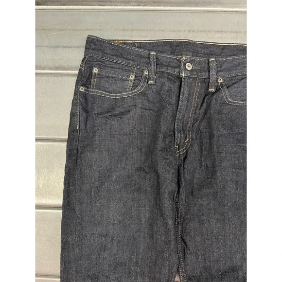 Levis 514 Straight Leg Jeans Mens 33x30 Blue Dark Wash Denim 100% Cotton - Picture 3 of 16